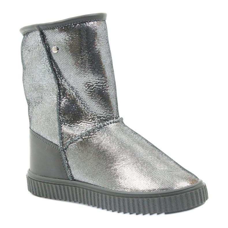 Bottes en cuir Bartek 477750 laine naturelle argent gris 1 Bottes en cuir Bartek 477750 laine naturelle argent gris 1