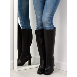 Bottines à talons noires QT02P Noir 2