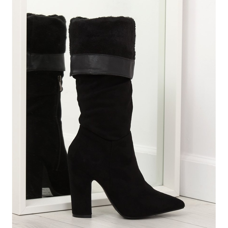 Bottines noires à talons SY48P Noir 2
