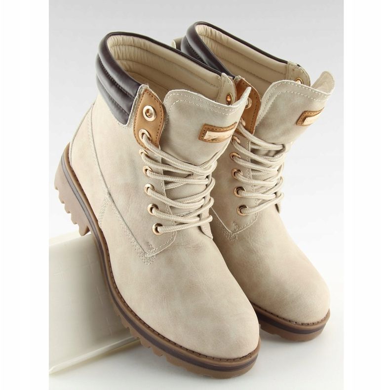 Bottes en bois pour femmes beige GD-ZN27 Beige 2 Bottes en bois pour femmes beige GD-ZN27 Beige 2