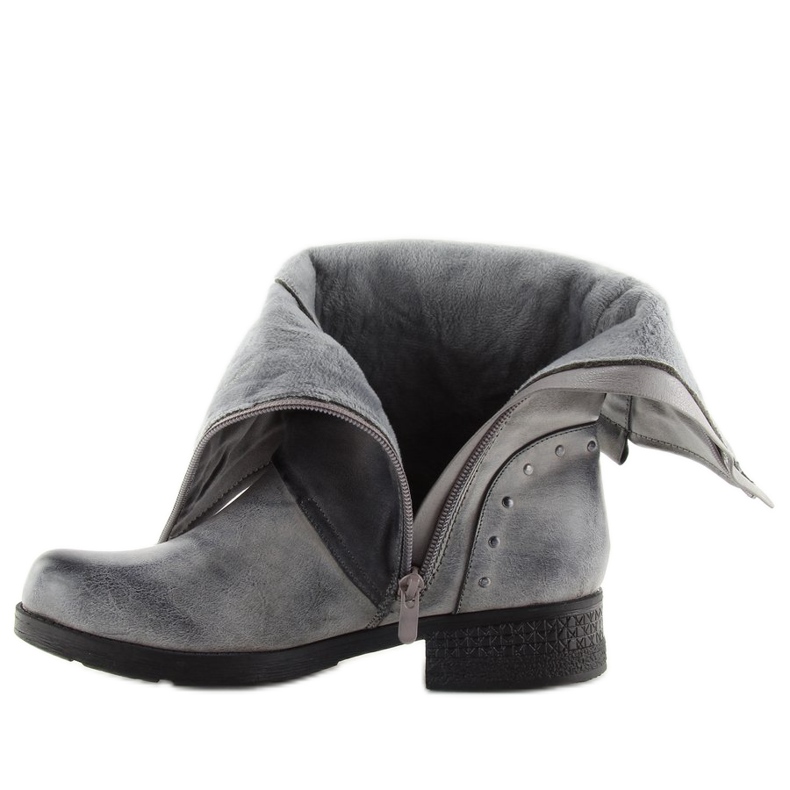 Bottes militaires grises GD-ZN78 Gris 2