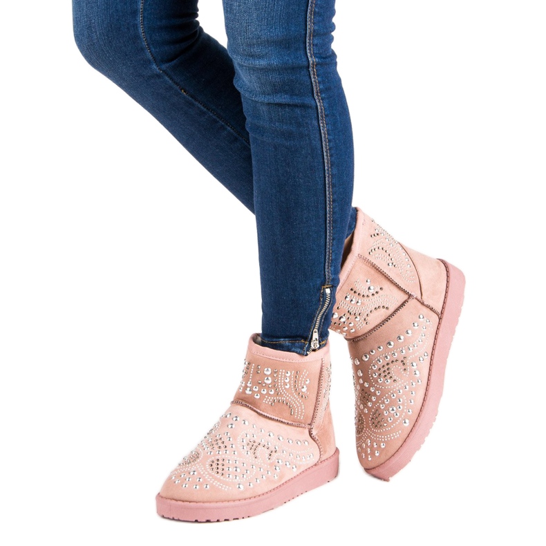 Bottes de neige roses tendance 2