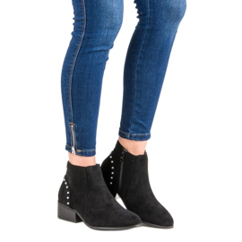 Bottines décontractées en daim le noir 6