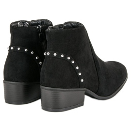 Bottines décontractées en daim le noir 4