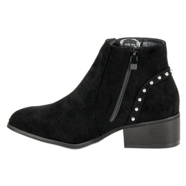 Bottines décontractées en daim le noir 3