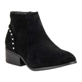 Bottines décontractées en daim le noir 2