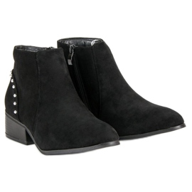 Bottines décontractées en daim le noir 5