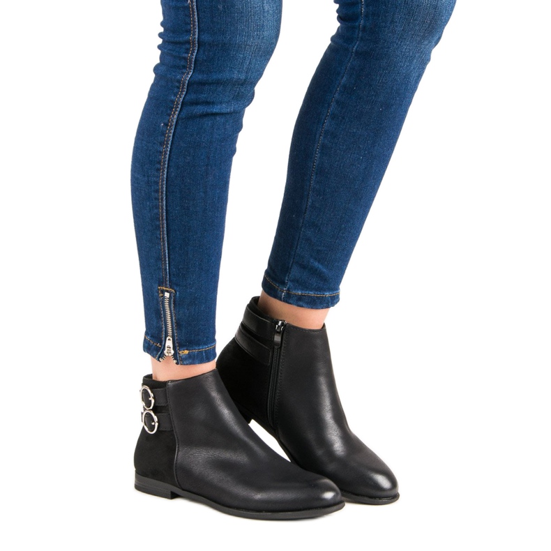 Super Mode Bottes basses noires le noir 1