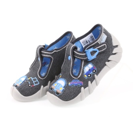 Chaussons pour enfants Befado 110P341 gris bleu 3 Chaussons pour enfants Befado 110P341 gris bleu 3