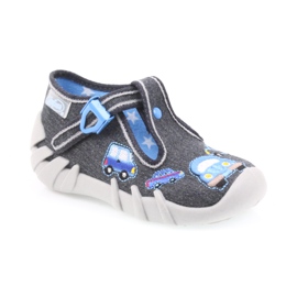 Chaussons pour enfants Befado 110P341 gris bleu 1
