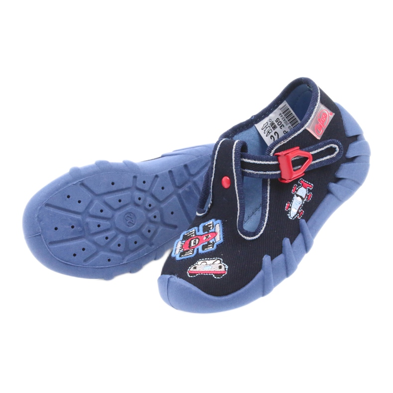 Chaussures pour enfants Befado 110P305 pantoufles bleu rouge bleu marine 4