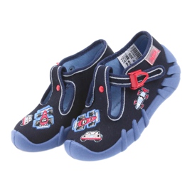 Chaussures pour enfants Befado 110P305 pantoufles bleu rouge bleu marine 3