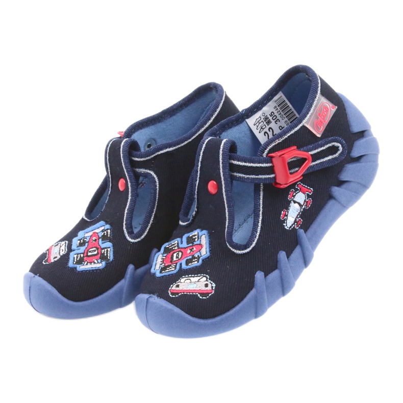 Chaussures pour enfants Befado 110P305 pantoufles bleu rouge bleu marine 3
