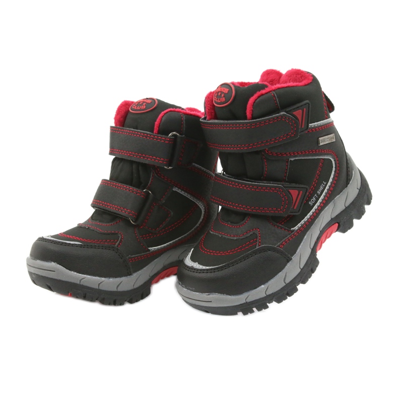 American Club Bottes d'hiver américaines avec une membrane 3122 noir rouge 3