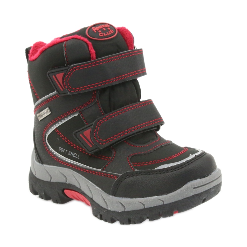 American Club Bottes d'hiver américaines avec une membrane 3122 noir rouge 1