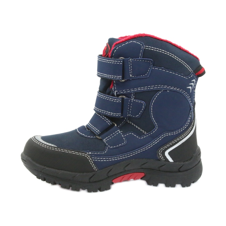 American Club Bottes d'hiver américaines avec une membrane 0926 noir rouge bleu marine 2