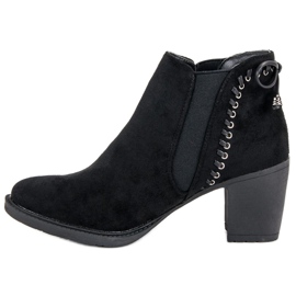 Bottes décontractées à talons hauts le noir 1