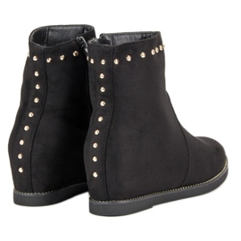 Seastar Bottes compensées en daim le noir 4