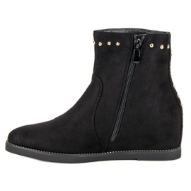 Seastar Bottes compensées en daim le noir 3