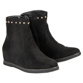Seastar Bottes compensées en daim le noir 5