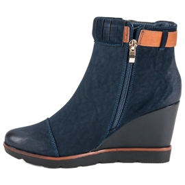 Filippo Bottines compensées bleu marine 1 Filippo Bottines compensées bleu marine 1