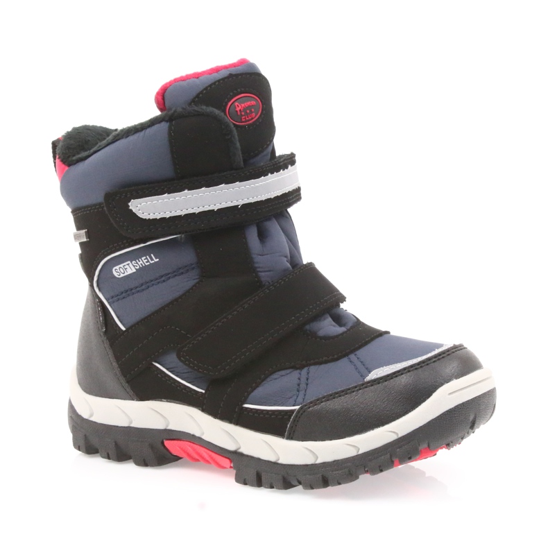 American Club Bottes d'hiver américaines avec une membrane de 1813 noir rouge bleu marine 1