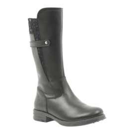 Ren But bottes longues noires 4371 bleu marine 1