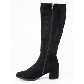 Filippo Bottes en daim classiques le noir 4