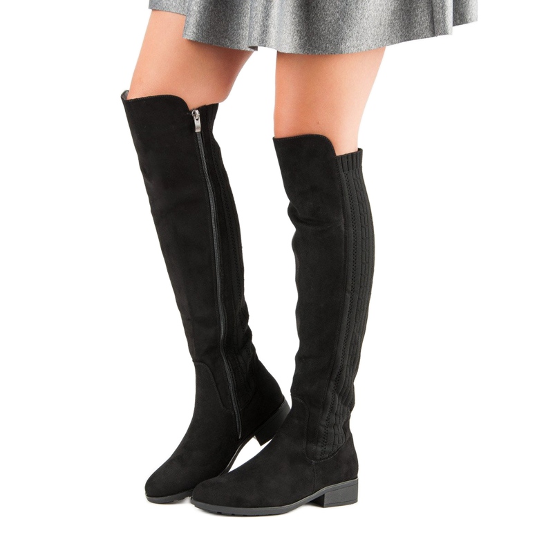 Filippo Bottes à talons plats le noir 1