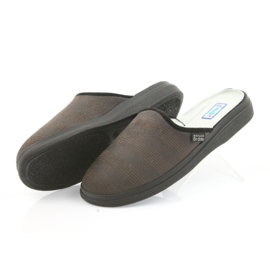 Befado chaussures pour hommes pantoufles pantoufles de santé 125m012 noir brun 4