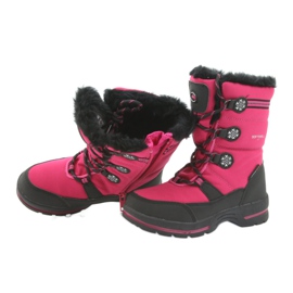 American Club Bottes d'hiver américaines avec membrane 702SB le noir rose 4