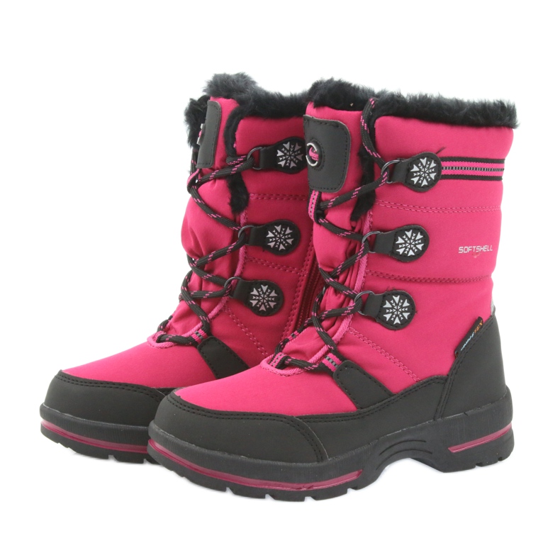 American Club Bottes d'hiver américaines avec membrane 702SB noir rose 3
