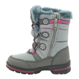 American Club Bottes d'hiver américaines avec membrane 702SB gris rose 2
