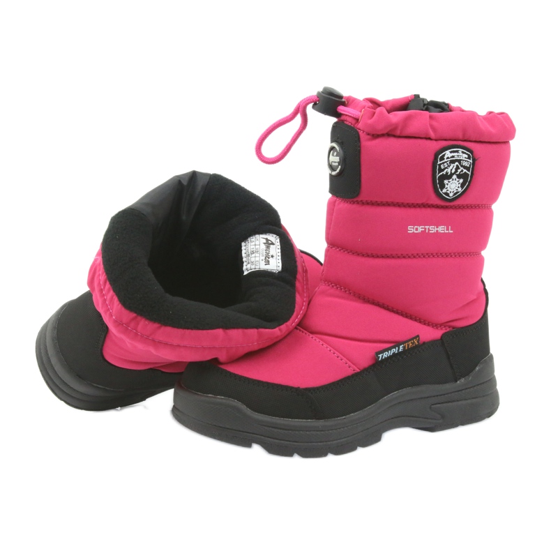 American Club Bottes d'hiver américaines avec membrane 801SB noir rose 4