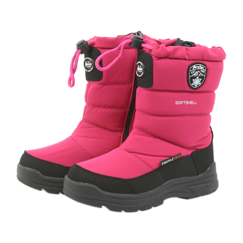 American Club Bottes d'hiver américaines avec membrane 801SB noir rose 3