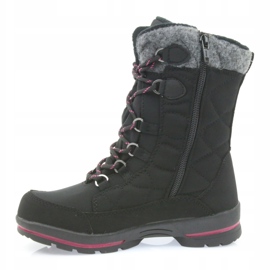 American Club Bottes de neige softshell noires avec membrane américaine SN19/20 le noir rose gris 2