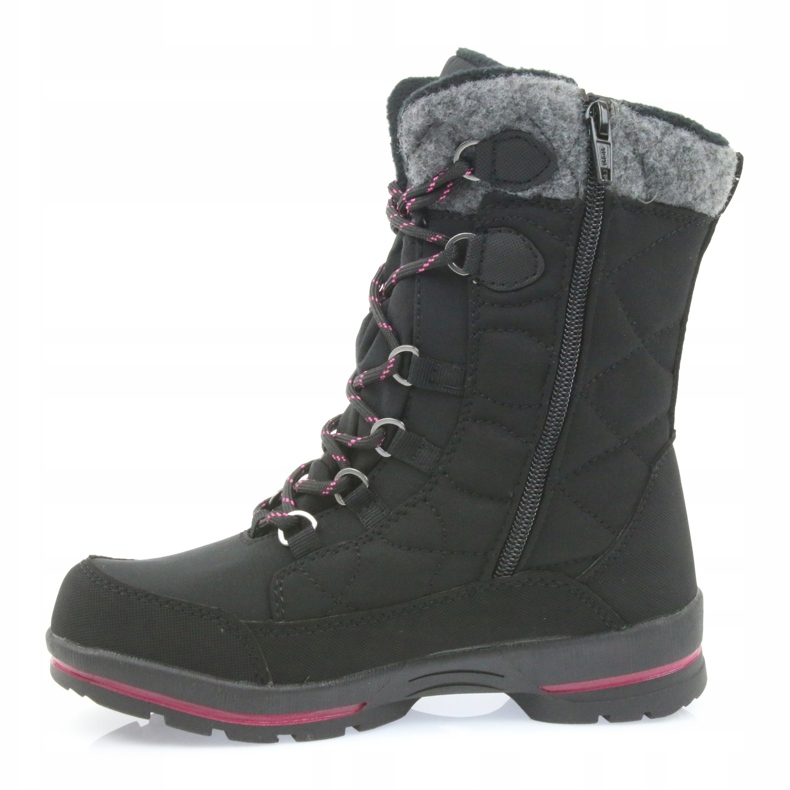 American Club Bottes de neige softshell noires avec membrane américaine SN19/20 rose gris 2