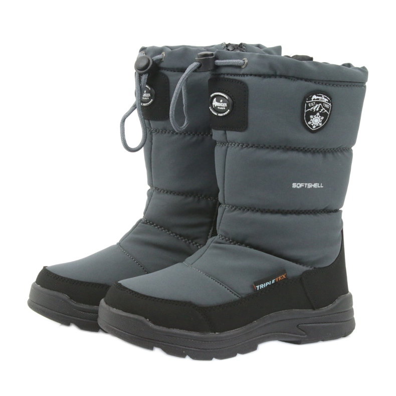 American Club Bottes de neige avec membrane American 801SB grise noir 3