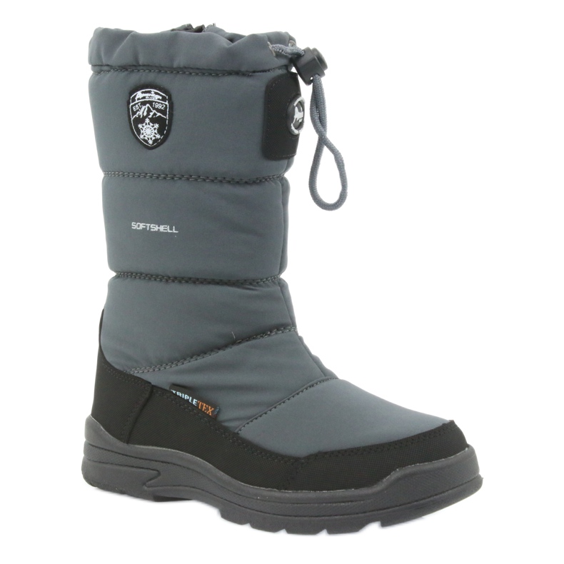 American Club Bottes de neige avec membrane American 801SB grise noir 1