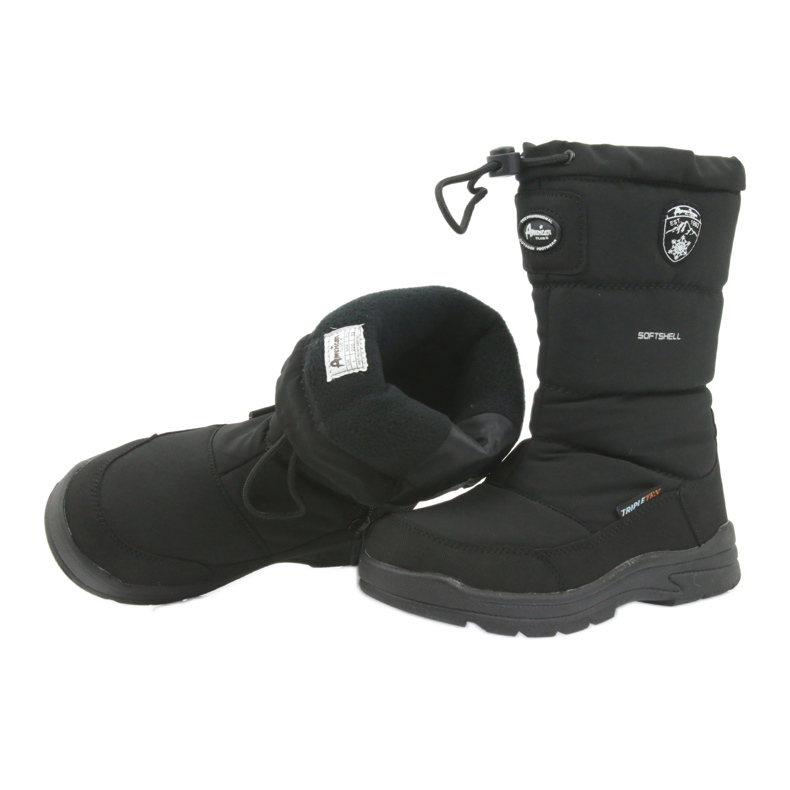 American Club Bottes de neige American 801SB noires avec membrane 4
