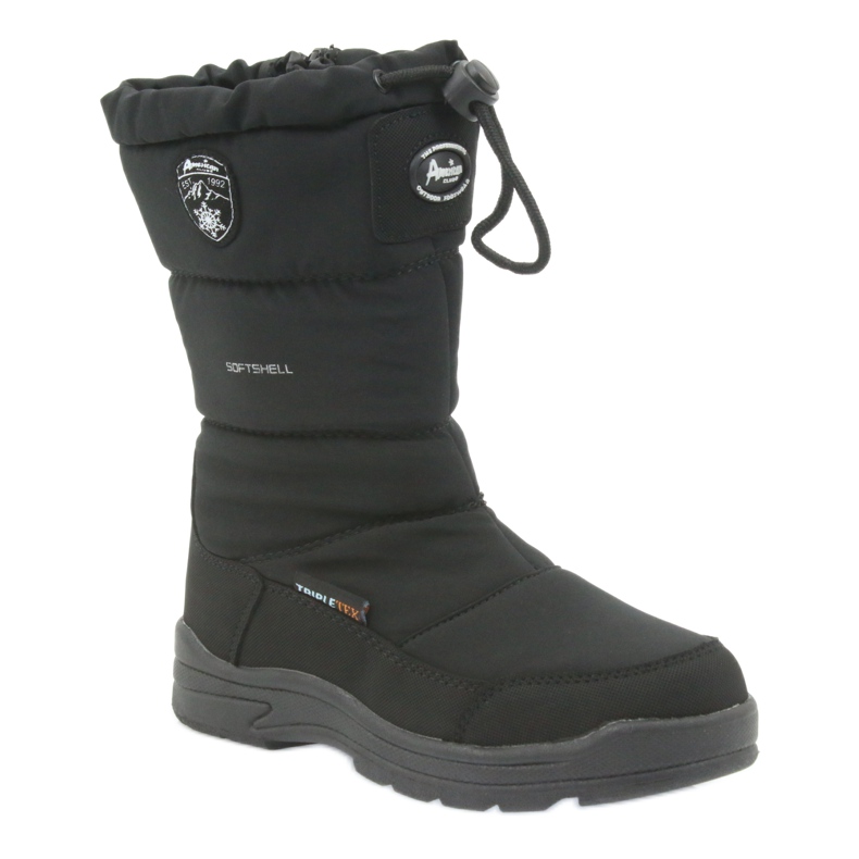 American Club Bottes de neige American 801SB noires avec membrane 1