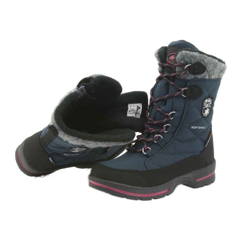 American Club Bottes de neige avec membrane American 801SB Granat noir bleu marine 4