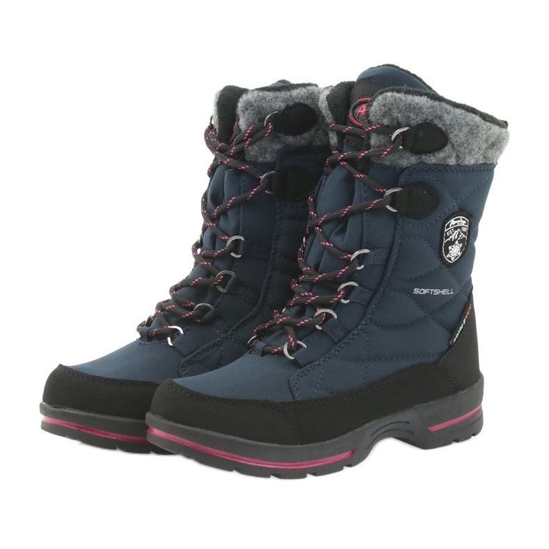 American Club Bottes de neige avec membrane American 801SB Granat noir bleu marine 3