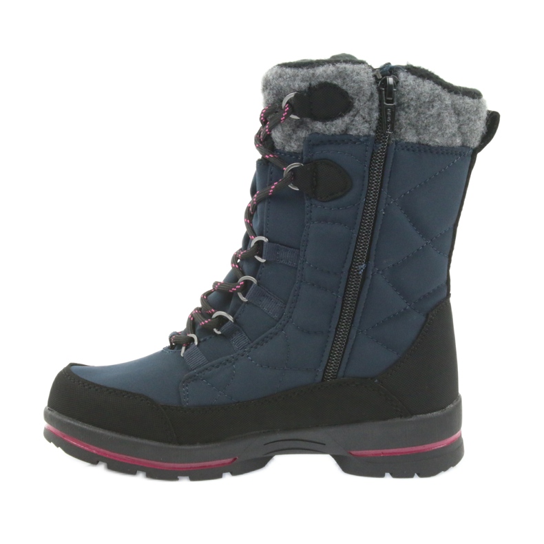American Club Bottes de neige avec membrane American 801SB Granat noir bleu marine 2