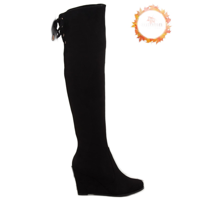 Bottines compensées noires LB-263 le noir 1