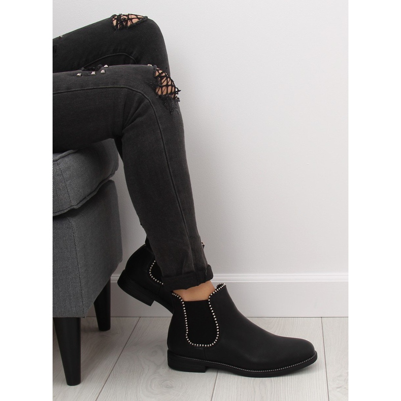 Bottines Chelsea noires pour femmes 1003-PA Noir 2