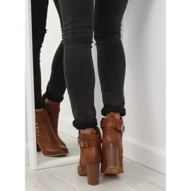 Bottines à talon camel 88073 brun 3