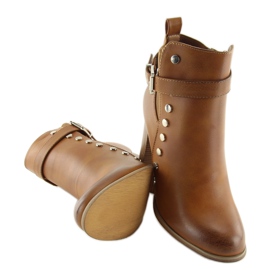 Bottines à talon camel 88073 brun 4