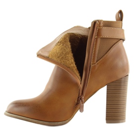 Bottines à talon camel 88073 brun 5