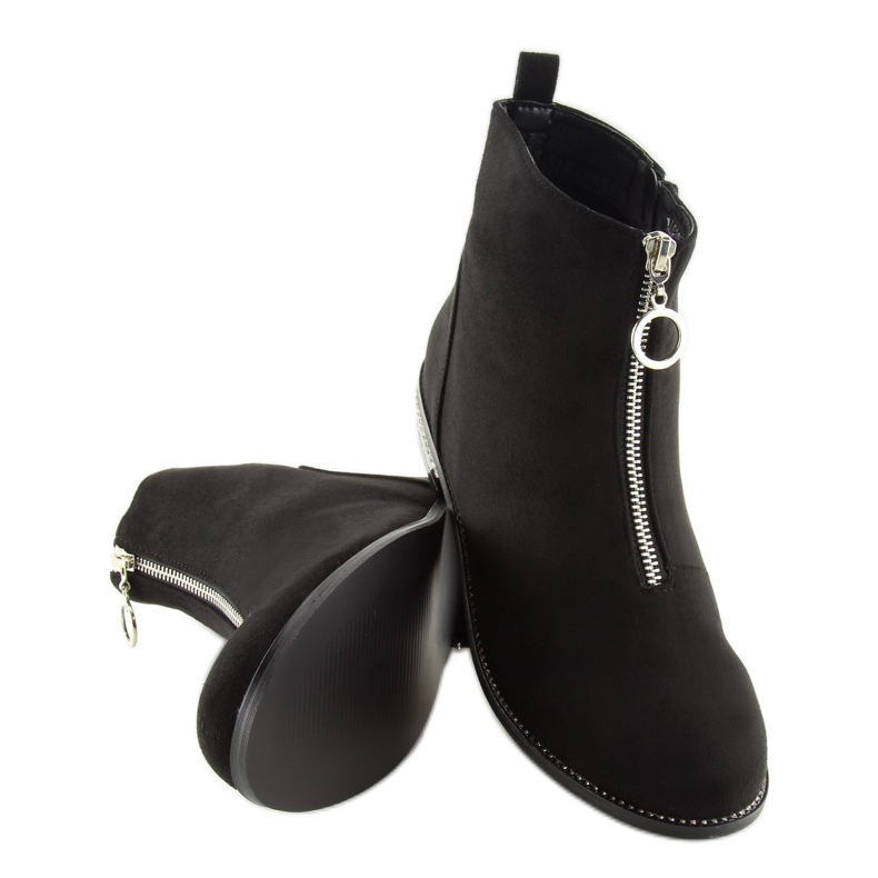 Bottes noires pour femmes noires LL6300 Noir le noir 1